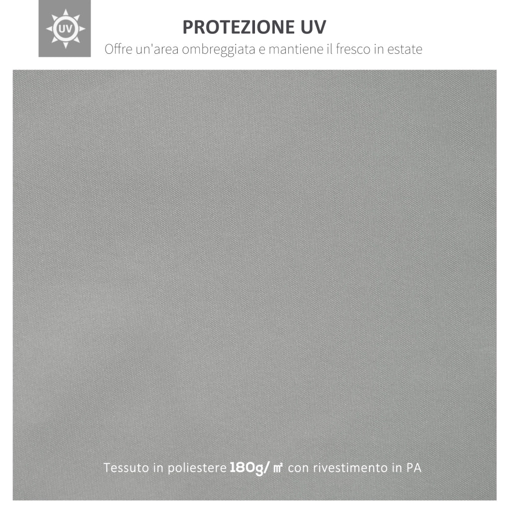 Gazebo 4x3 m a 2 Livelli ¨C Minimal ¨C Grigio