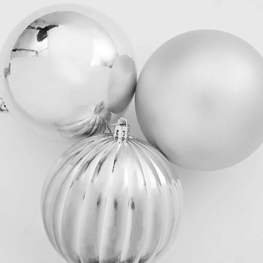 Set di palline di Natale XL 15 pcs Argento Plastica 42018873