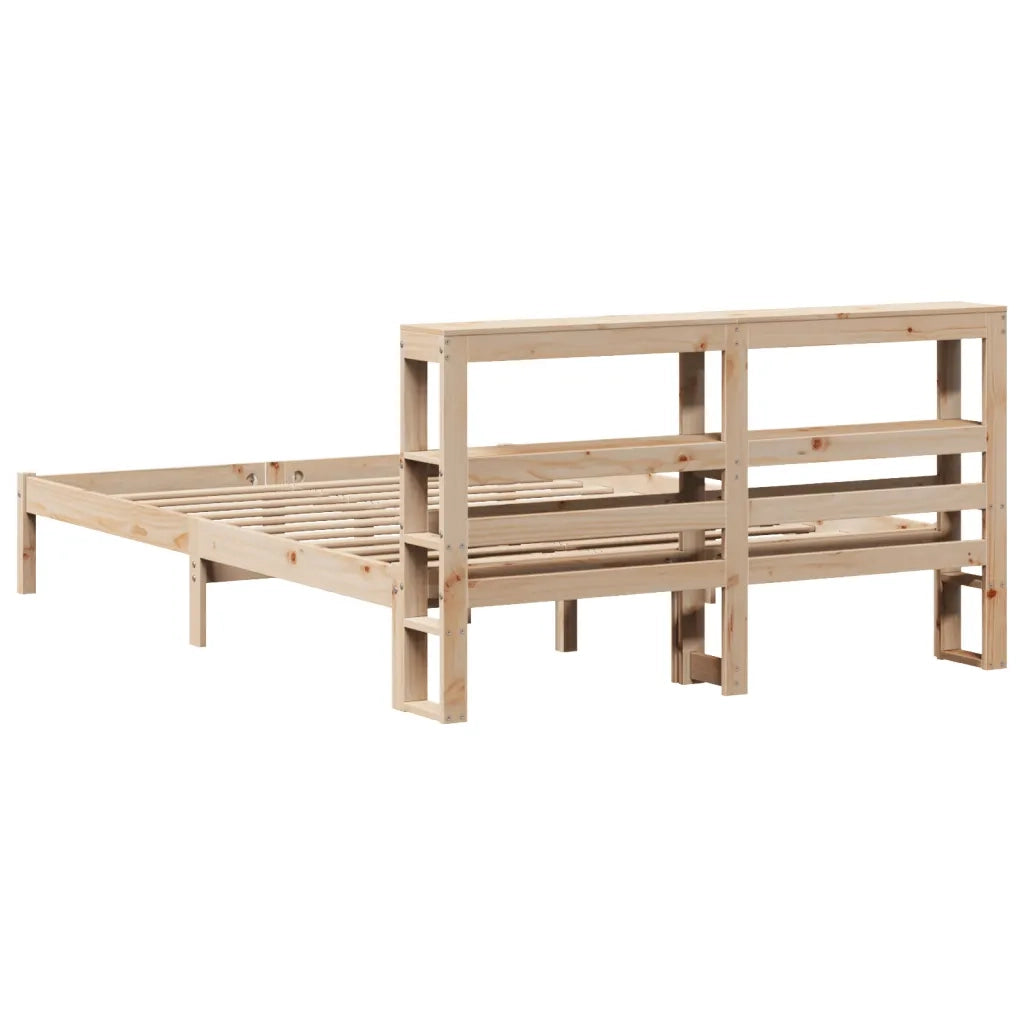 Letto senza Materasso-Struttura Letto 140x200 cm in Legno Massello di Pino 440475