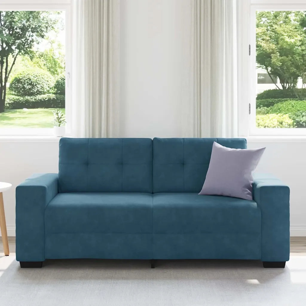 Divano Divanetto-Sofa Blu 140 cm in Velluto