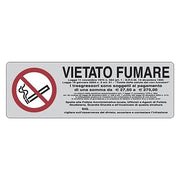 ETICHETTA SEGNALETICA VIETATO FUMARE LEGGE 11 NOVEMBRE 1975, N. 584 10 pezzi EUROSIGNALS