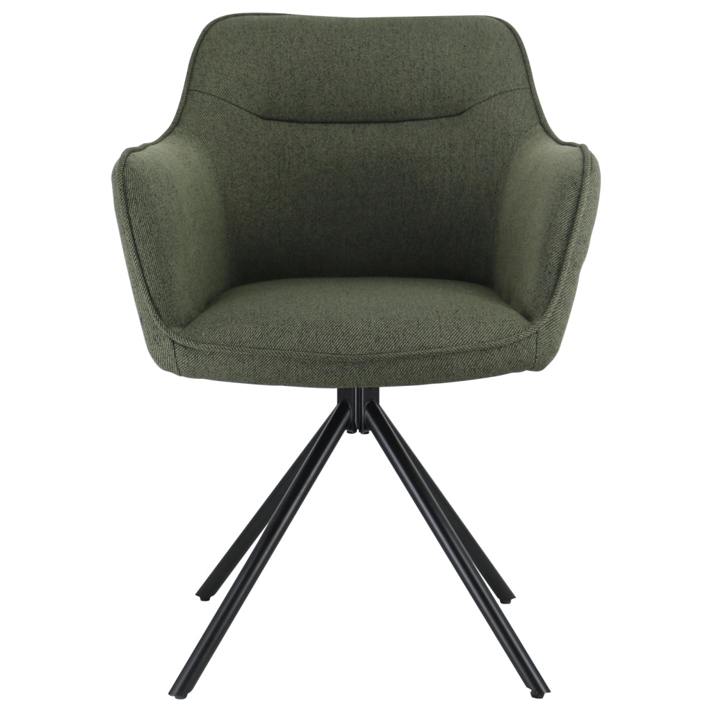 Set di 2 sedie in tessuto verde DANNA