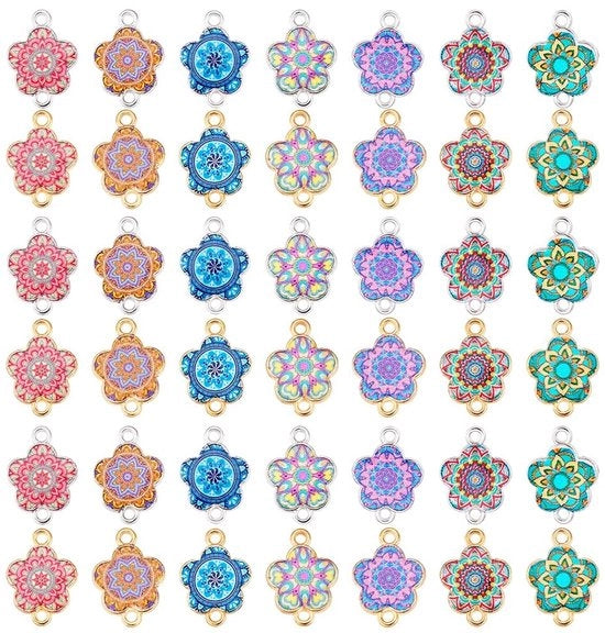 Set di 56 Bicchieri in Emaille con 14 Colori per Creare Gioielli