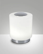 Simi Lampada da Tavolo LED Integrato Struttura in Metallo e Vetro Soffiato Cromo 8W 3000K Warm White Dimmerabile al Tocco, Codice 3257-30-138