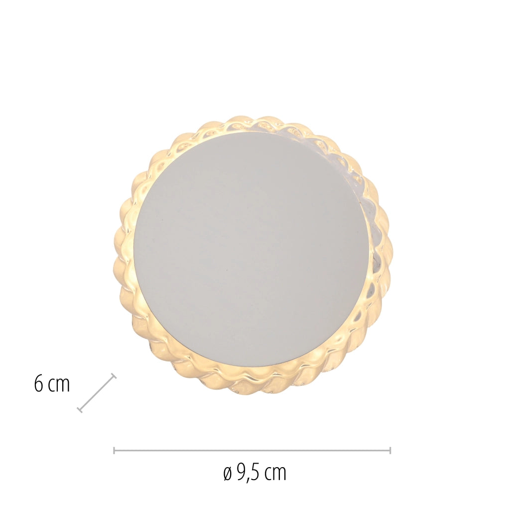 Applique moderna rotonda bianca LED 5W JustLight IGO