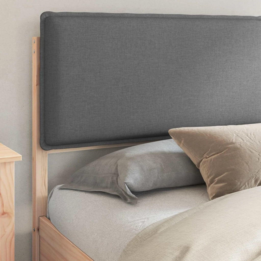 Letto con Testiera Rivestita Grigio scuro 180 x 200 cm