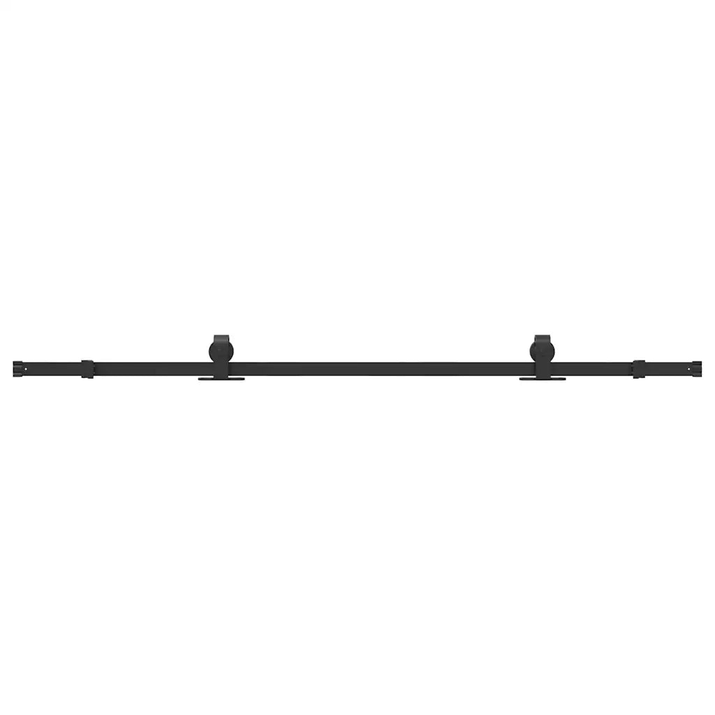 vidaXL Kit di Binari per Porte Scorrevoli 200 cm Acciaio Nero