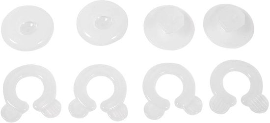 Clip per Tappeto da Letto - 4 Pezzi - Accessori di Fissaggio per Tappeti Spessi - Antiscivolo - Plastica - Progetto Simplex - Clip per Tappeto