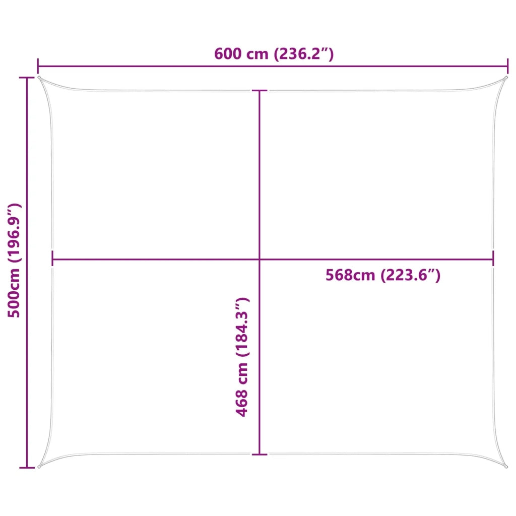 Vela Parasole | Telo Ombra | Vela da ombra solare Giallo e Bianco 6 x 5 m