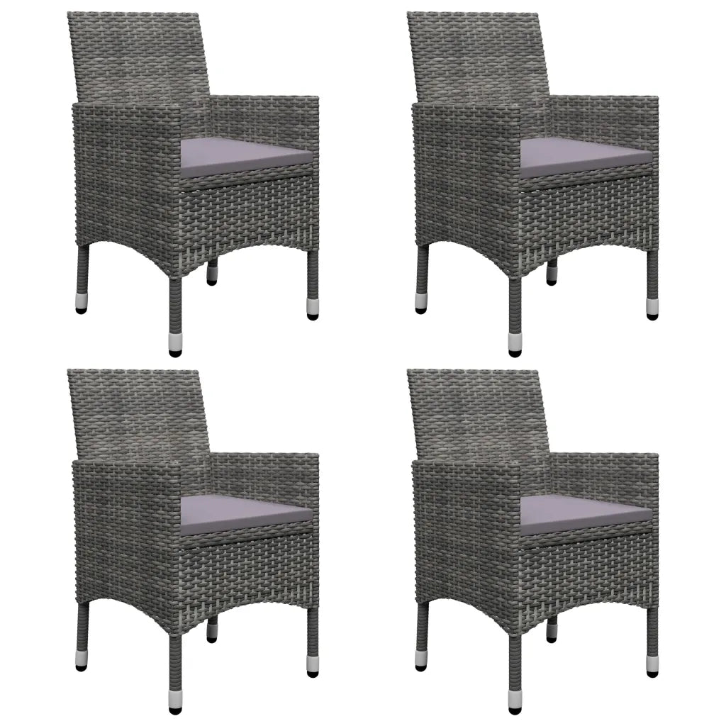Set Mobili da Pranzo per Giardino 5 pz Grigio 3067672