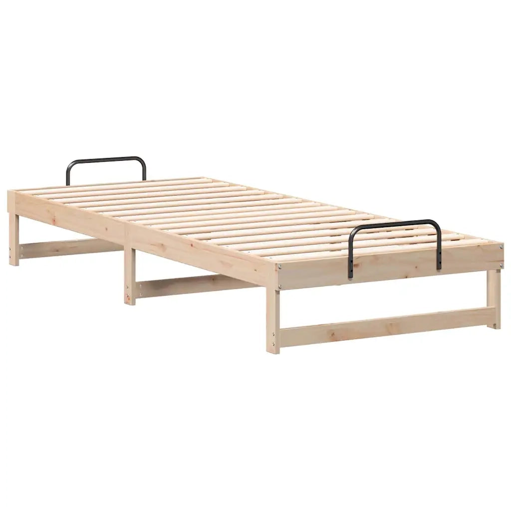 Letto singolo | Letto per adulti | Struttura del letto Marrone 90 x 220 cm Pino massello