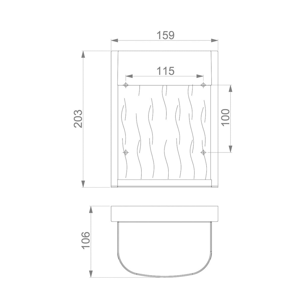 Applique esterno moderno LED 14W acciaio Bennie Feiss
