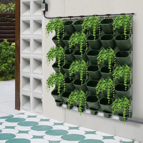 Pianta per Muro Verticale - Automatica - Irrigazione a Gocce - Timer Intelligente - Schermo LCD