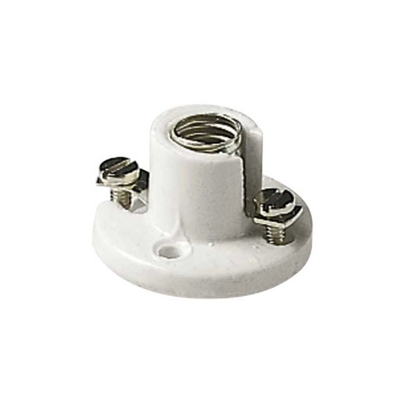 02197 Portalampada E10 Base Porcellana Bianco
