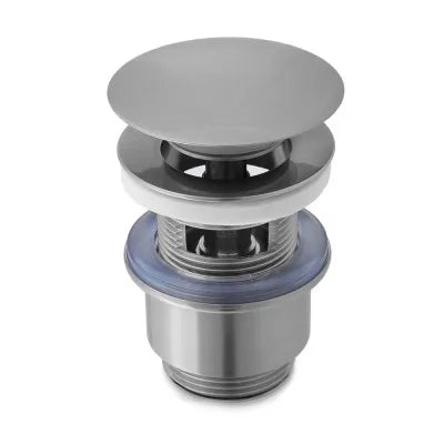 Miscelatore lavabo acciaio spazzolato con piletta click-clack  York