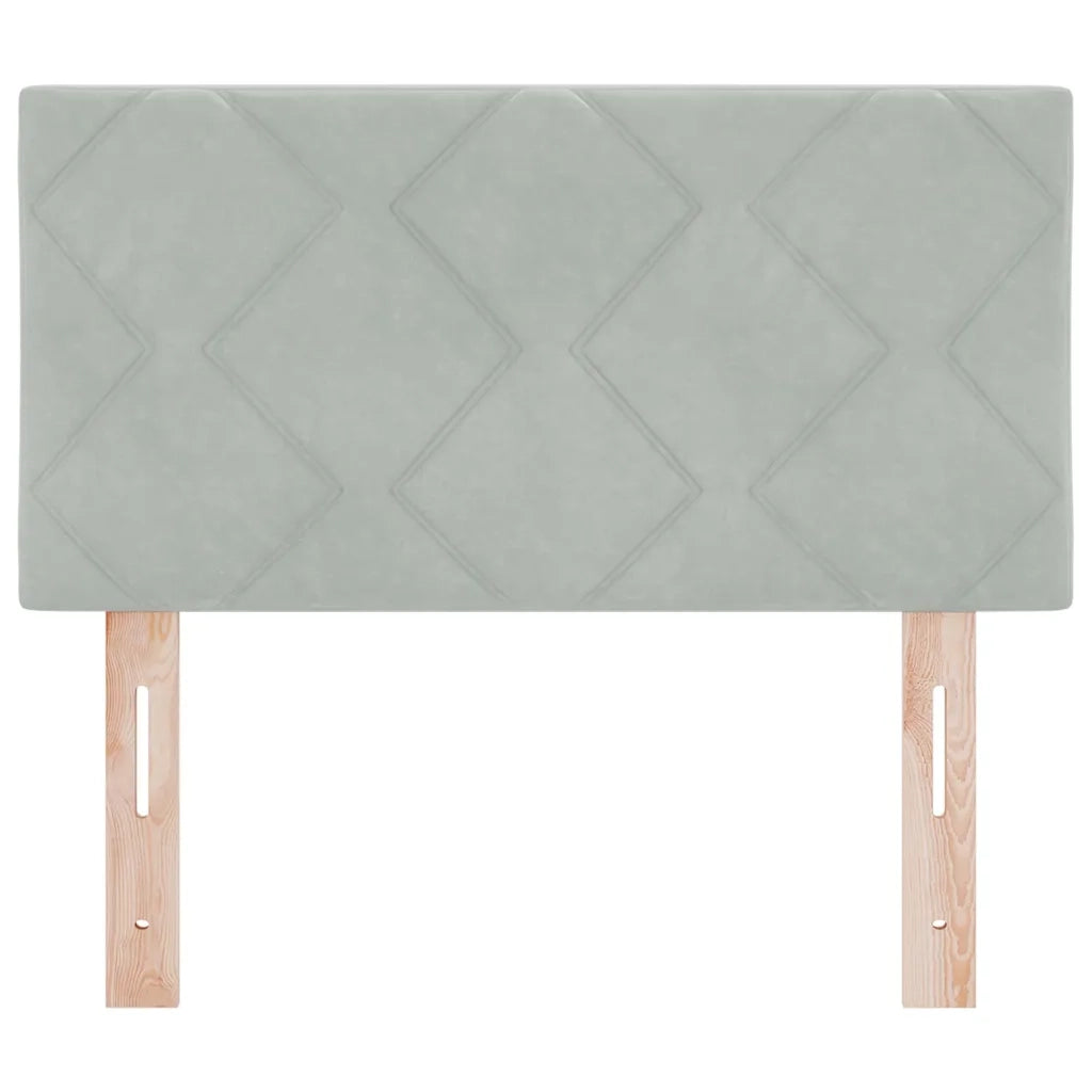 Testiera LED Grigio chiaro 80 cm Velluto 3338181