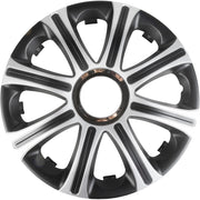 "Borchie Modena ner/grig 14"" set calotte auto in scatola"