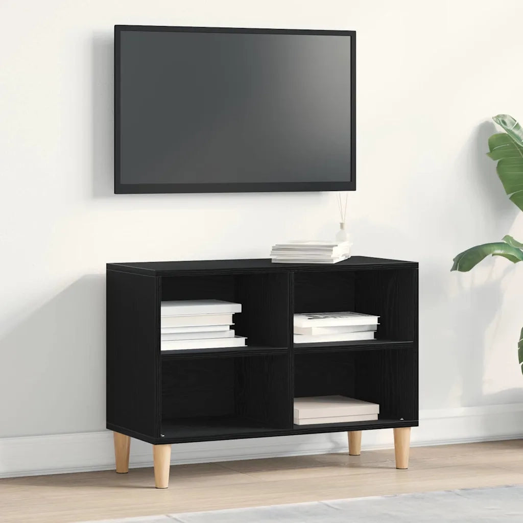 Mobile TV 69,5 x 30 x 50 cm Rovere Nero Legno ingegnerizzato 862583