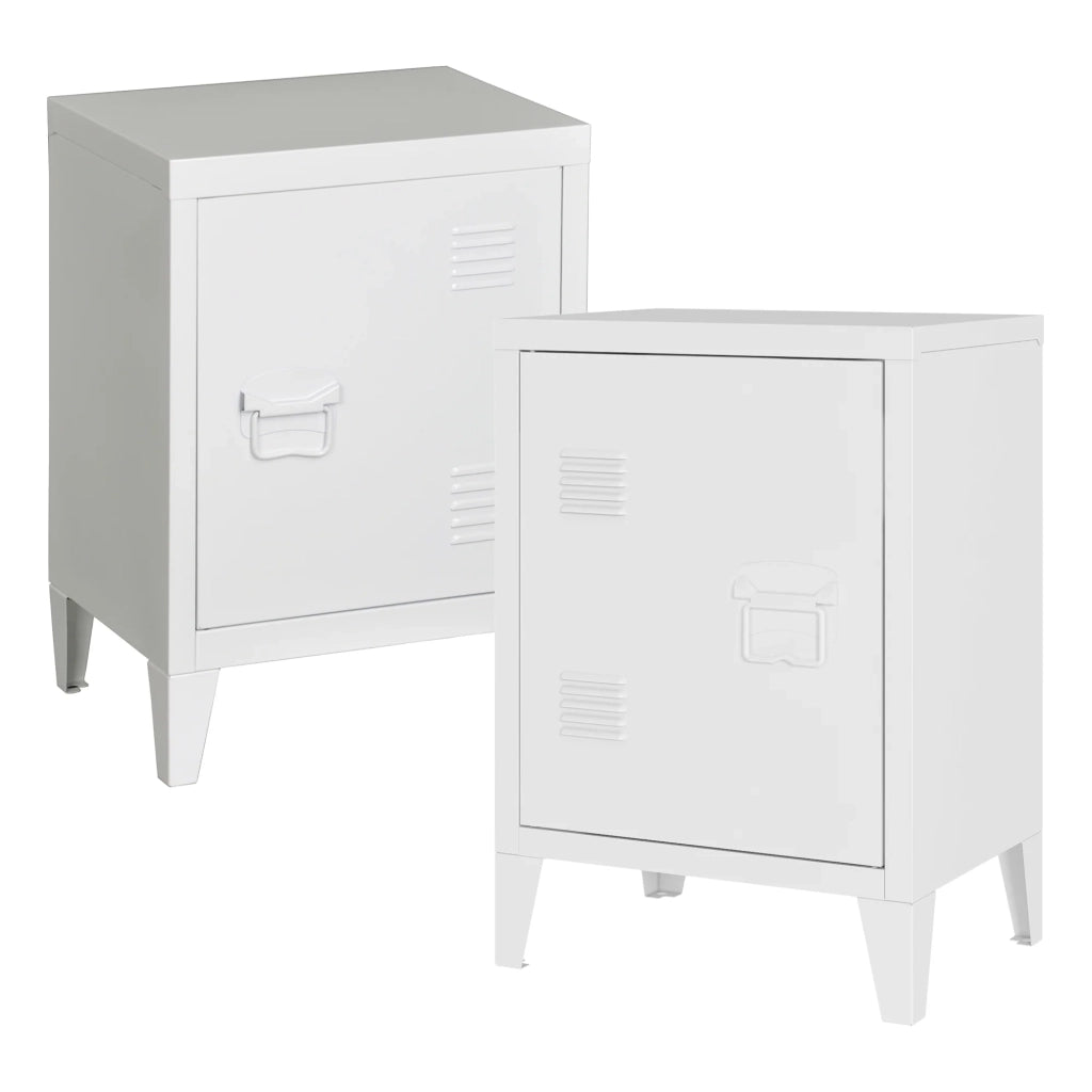 Set di 2 comodini 57 x 40 x 30 cm bianco 03_0009722