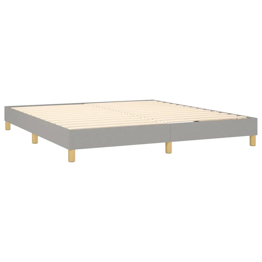 Giroletto a Molle con Materasso Grigio Chiaro180x200 cm Tessuto 3127061