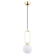 Lampada a sospensione Alfa VAVIL ottone nero sfera E14