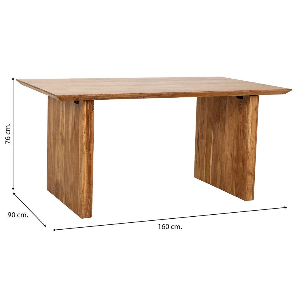 Tavolo da pranzo in legno marrone 160x90x76h cm