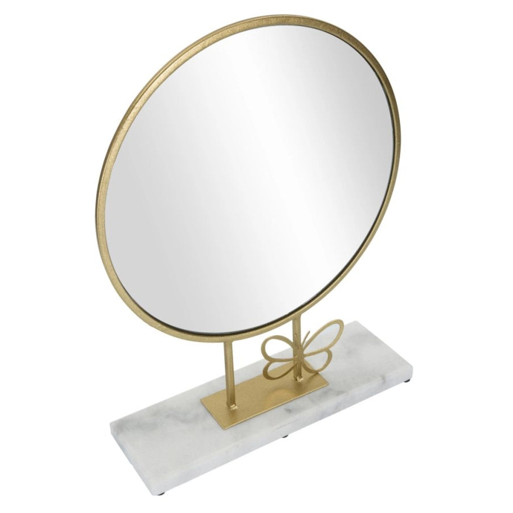 Specchio con Cornice VKH504, Oro, Metallo, 30x9x39,5 cm
