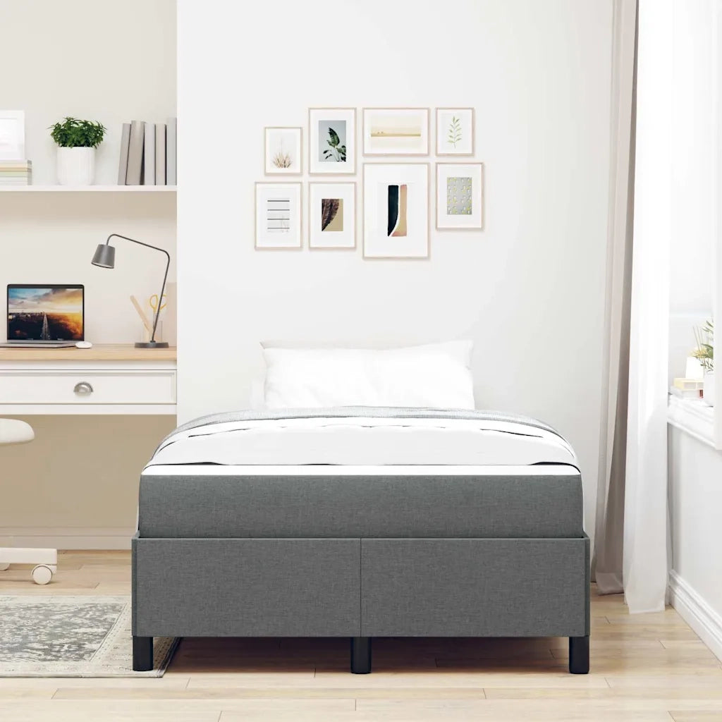 Letto a molle Grigio scuro 120 x 200 cm Tessuto 3398851