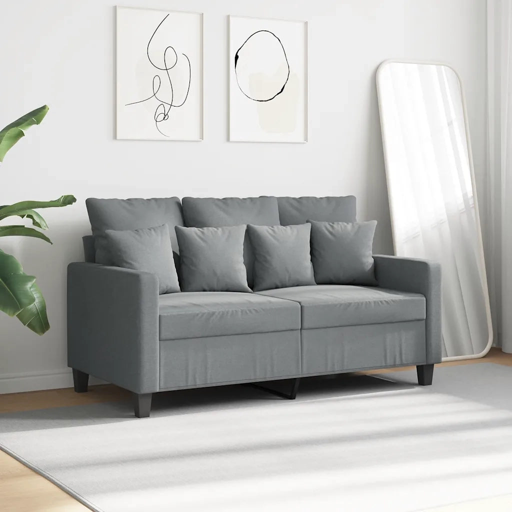 Divano a 2 Posti-Sofa 2 Posti Grigio Chiaro 120 cm in Tessuto 437195