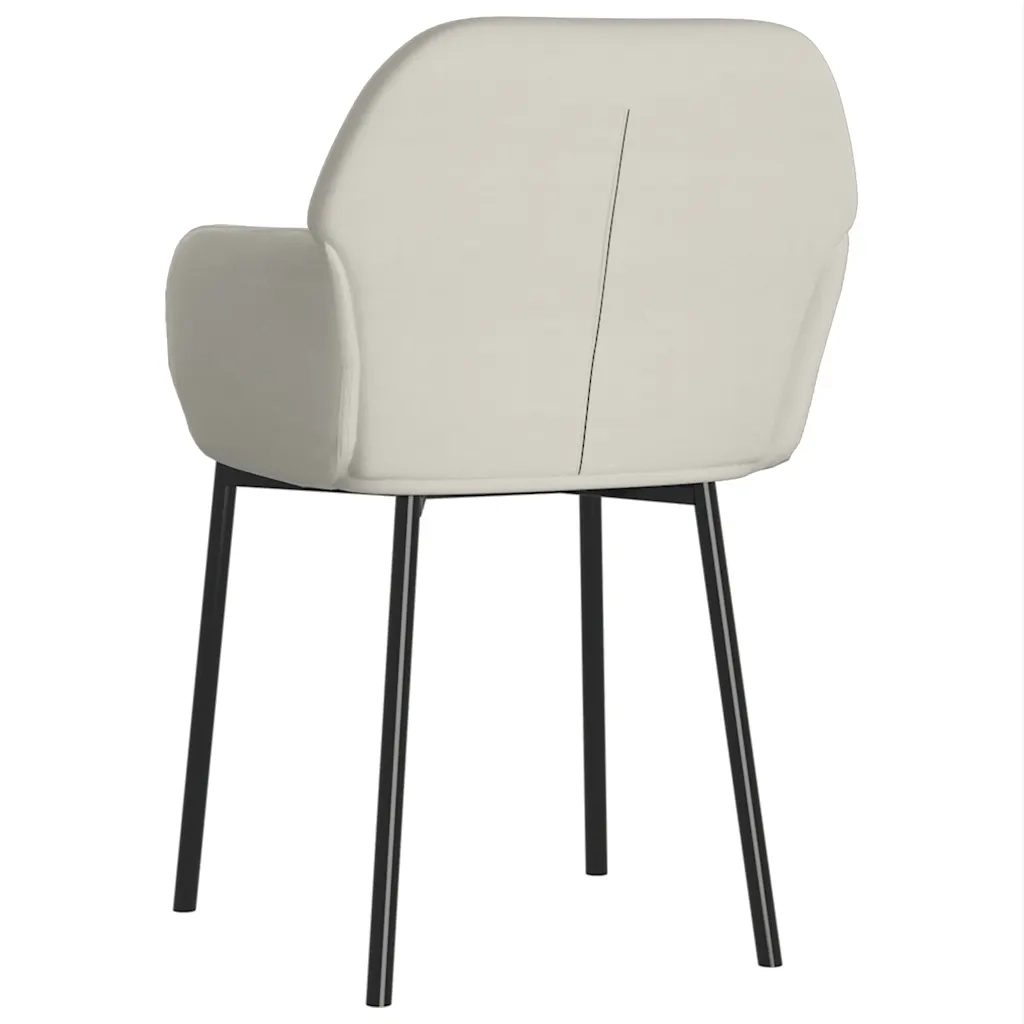 Sedie da Pranzo 2 pz Crema in Velluto 344710