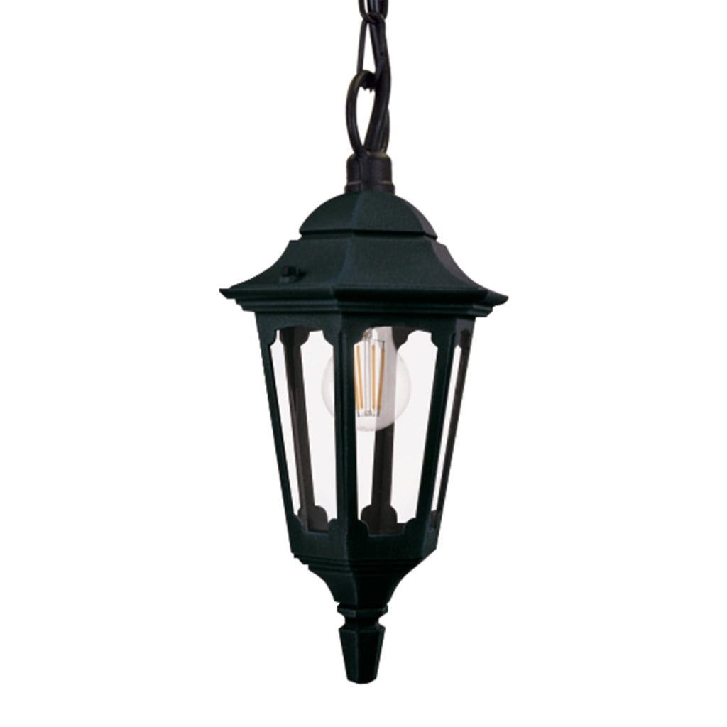 Lampada a sospensione esterna nera E27 60W Parish Elstead