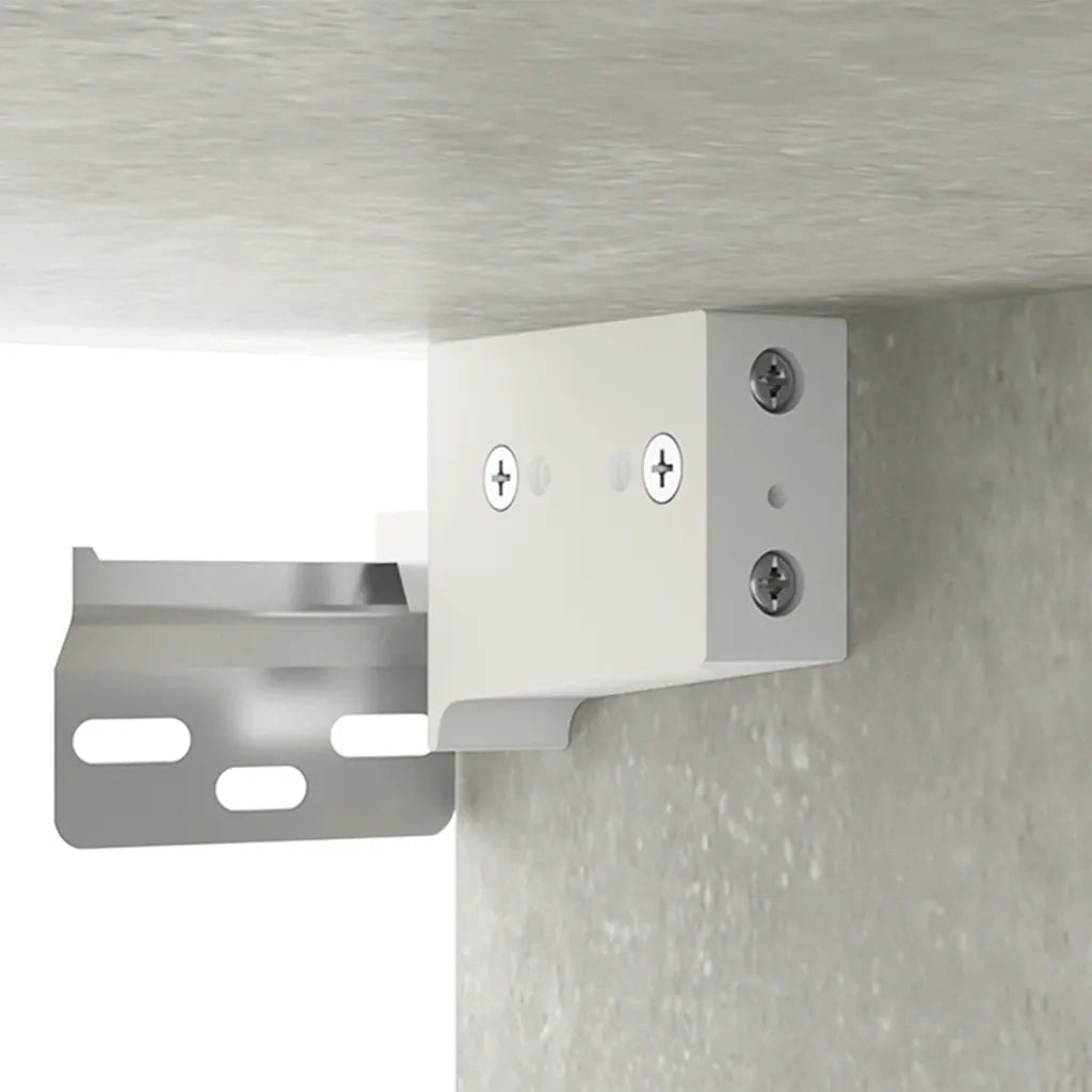 Set di 2 Comodini | Armadio da Notte | Mobiletto da notte a Muro Grigio Cemento 35x35x20 cm