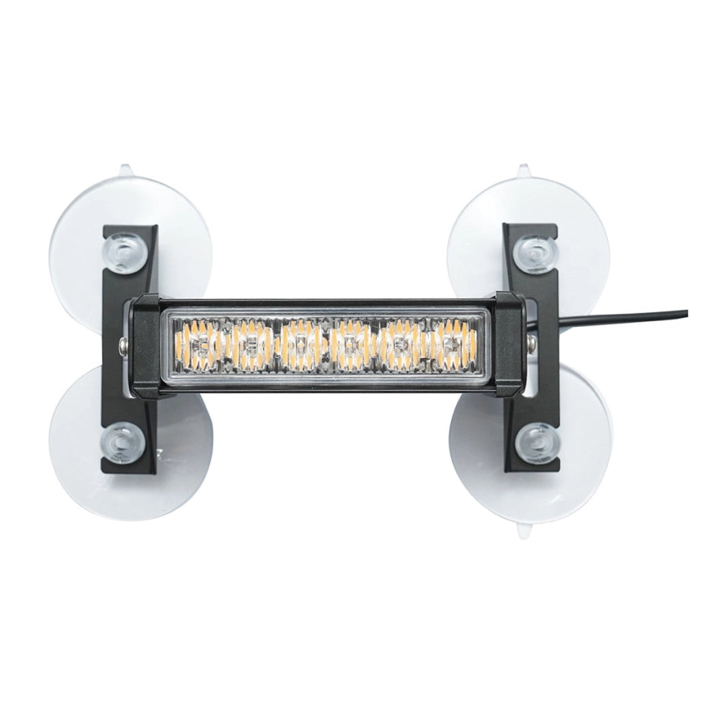 Set di 4 luci stroboscopiche con 6 LED, luce gialla 12V Breckner Germany