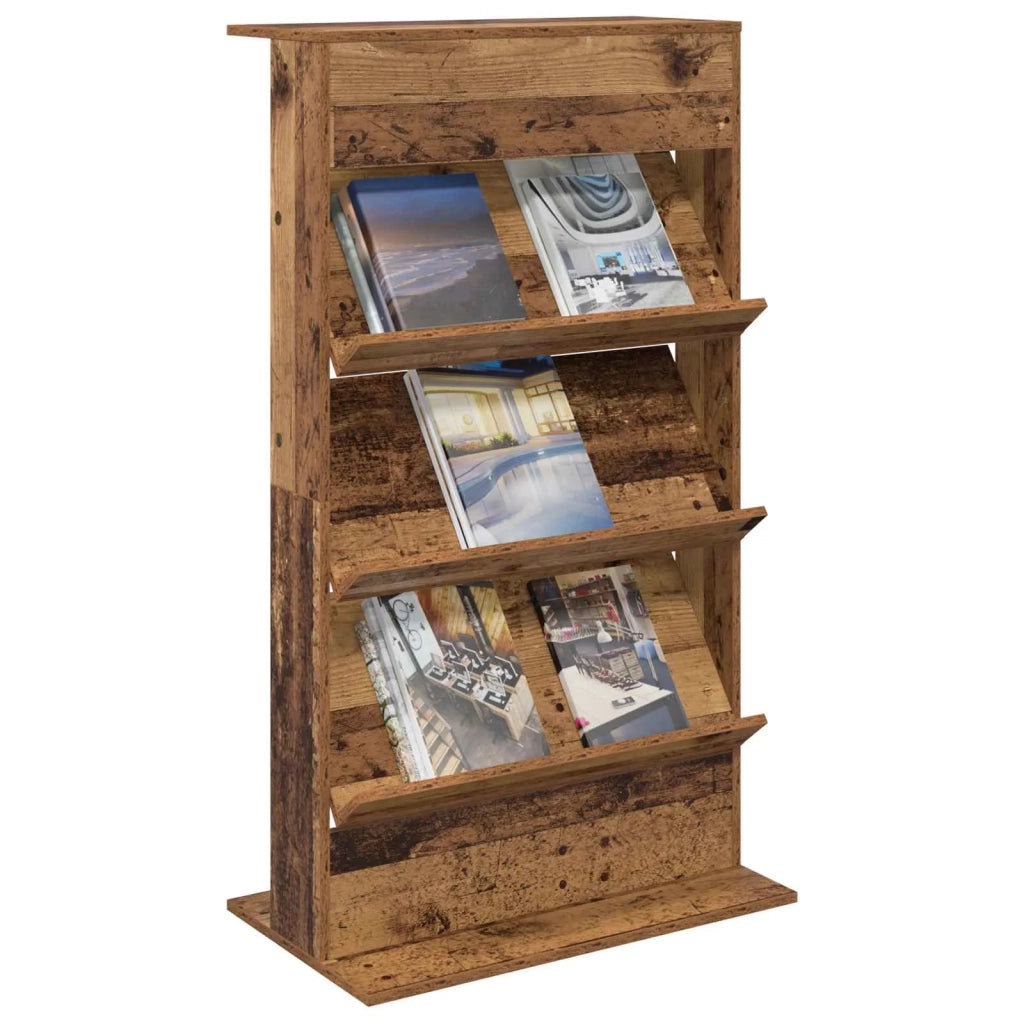 Scaffale per riviste Legno vecchio 70 x 41 x 126 cm 899533