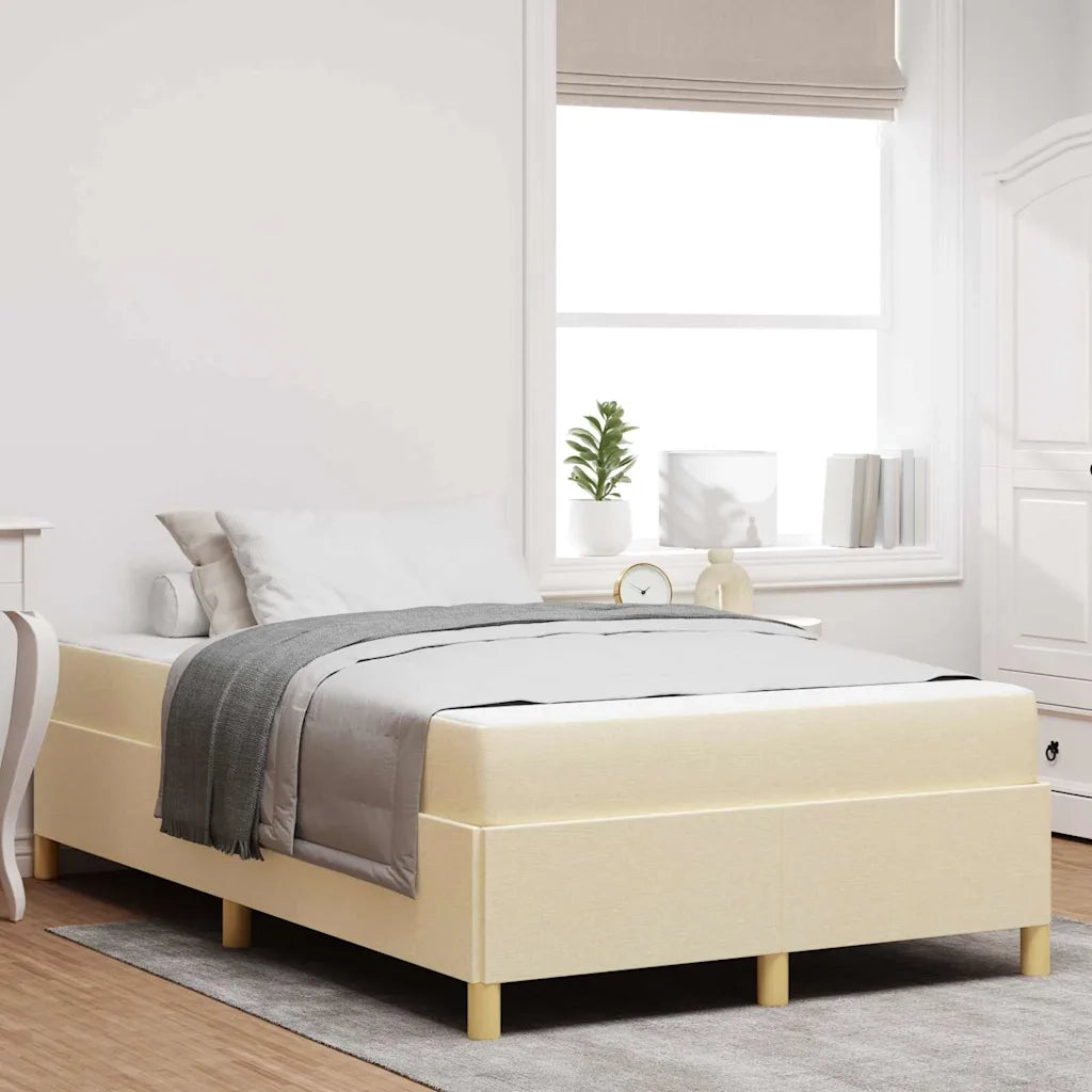 Struttura del letto con materasso Crema 120 x 200 cm Tessuto 3398932