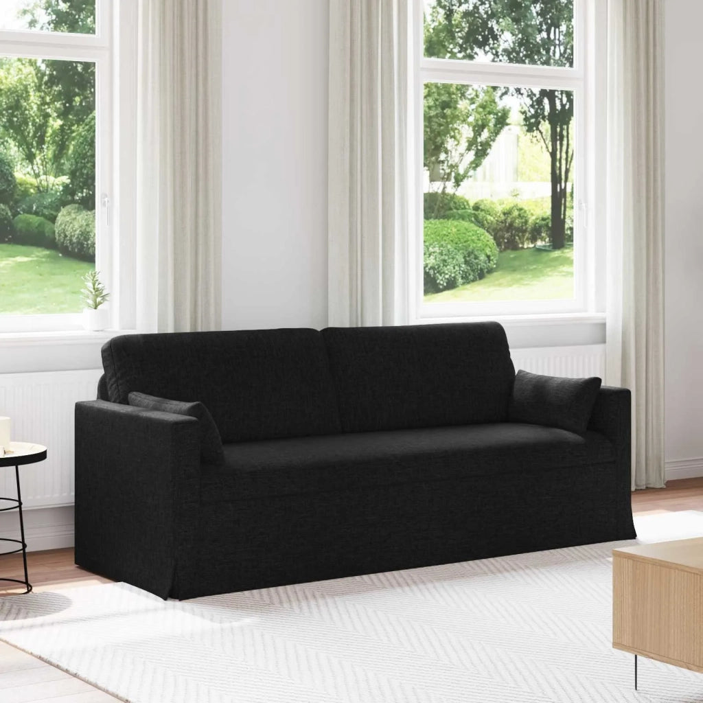 Divano Nero 198 x 78 x 80 cm Tessuto 42024371