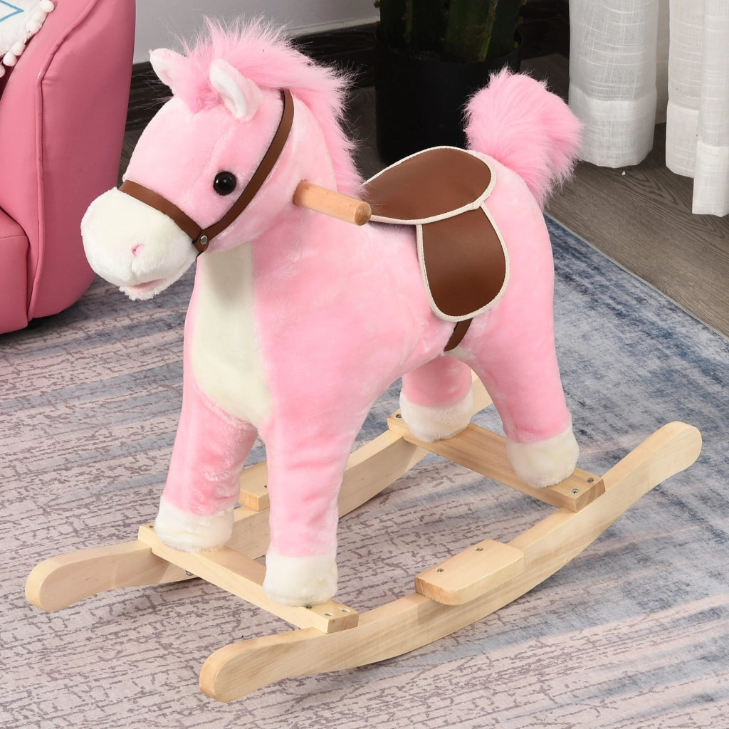 Cavallo a Dondolo per Bambini con Suoni ¨C Minimal ¨C Rosa
