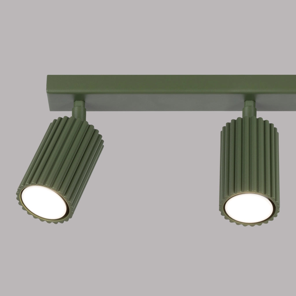 Lampada da soffitto KARBON 3L verde oliva