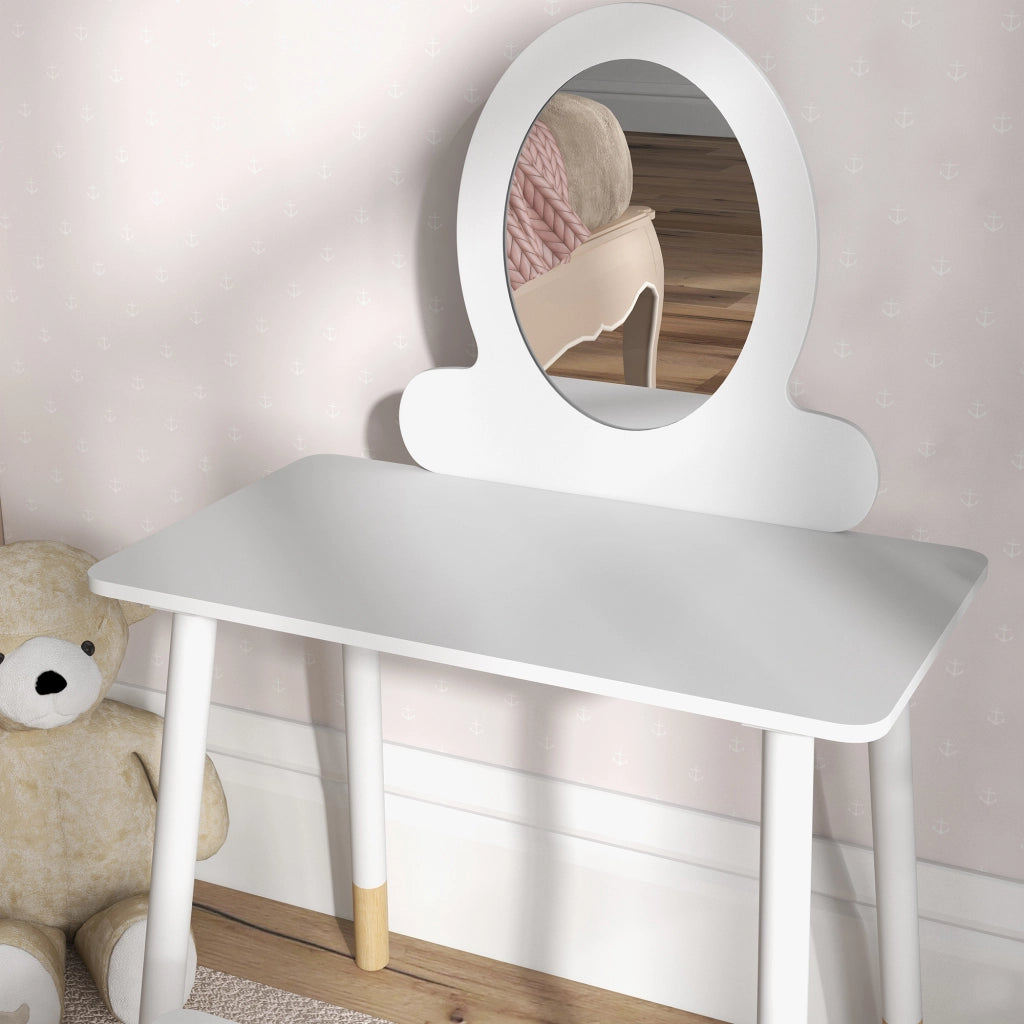 Tocador Maquillaje Infantil ¨C Minimal ¨C Bianco