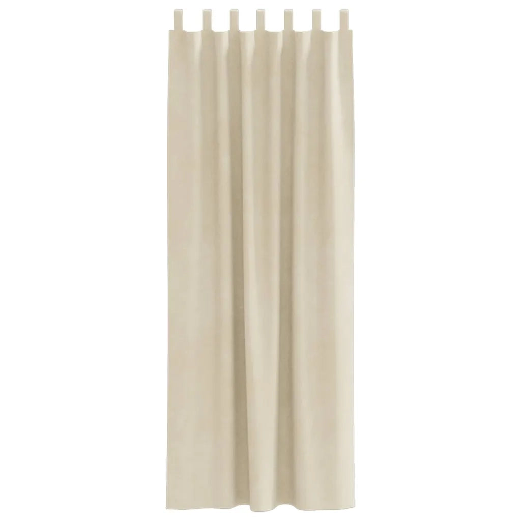 Tende Oscuranti | Tende Blackout 2 pz Crema 140 x 260 cm Velluto