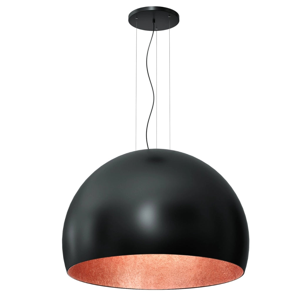 Lampada a sospensione Compo nero rame Ø100 Luminex E27