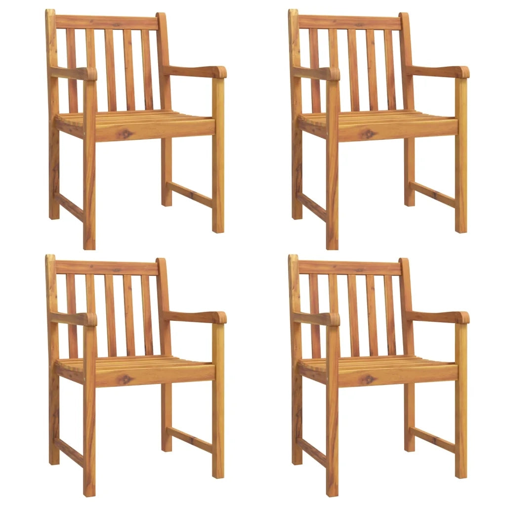 Set da Pranzo per Giardino 5 pz in Legno Massello di Acacia