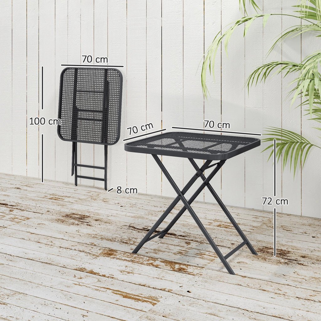 Tavolo pieghevole per esterno ¨C Minimal ¨C 70x70 cm nero