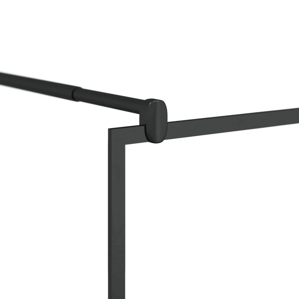 Parete doccia in vetro divisorio per vasca accessorio per bagno box doccia arredamento per la casa ESG trasparente 115 x 195 cm nero 02_0002143