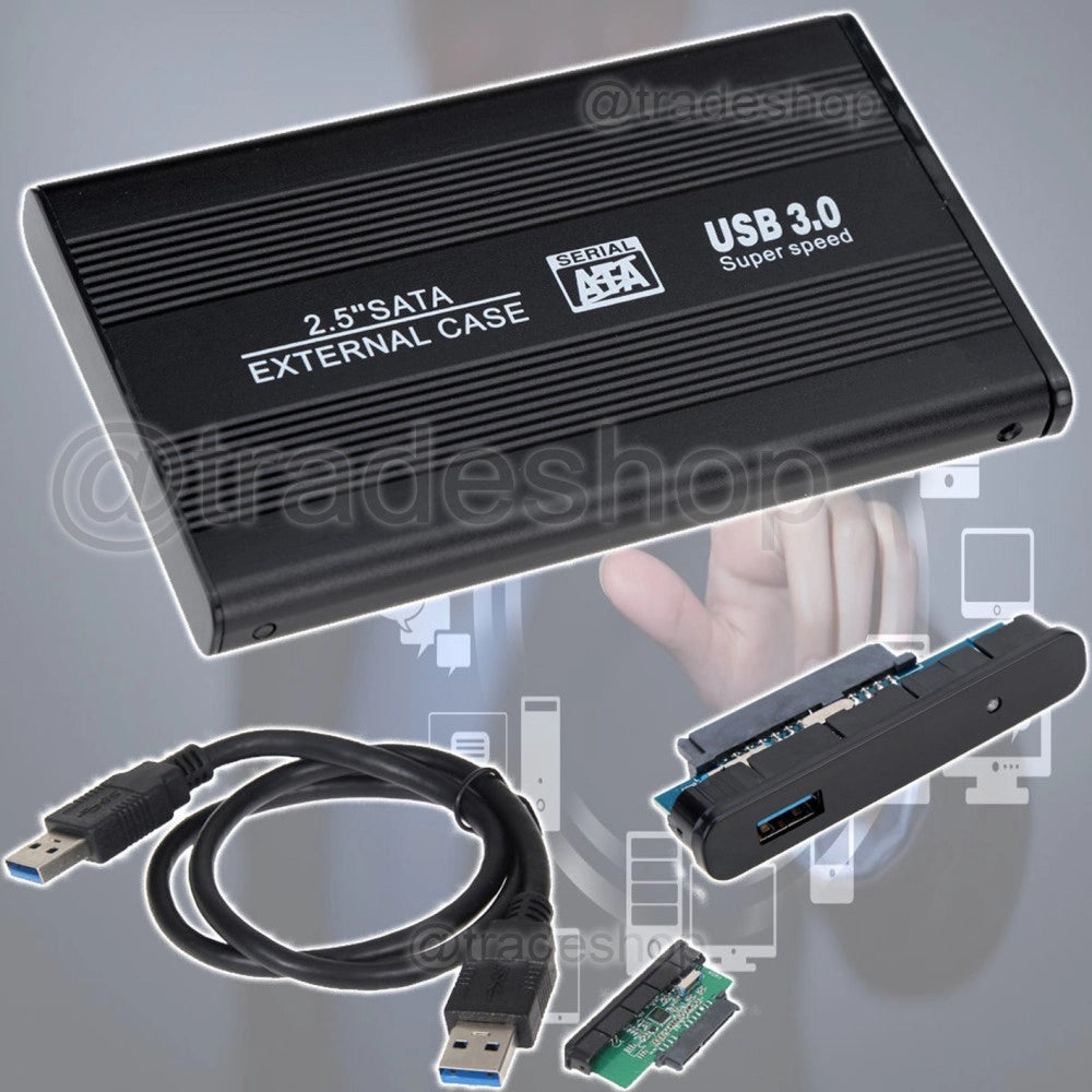 Trade Shop - Case Box Slim Esterno Per Hardisk Hard Disk Hd 2.5" Sata Usb 3.0 Hdd 2,5" -