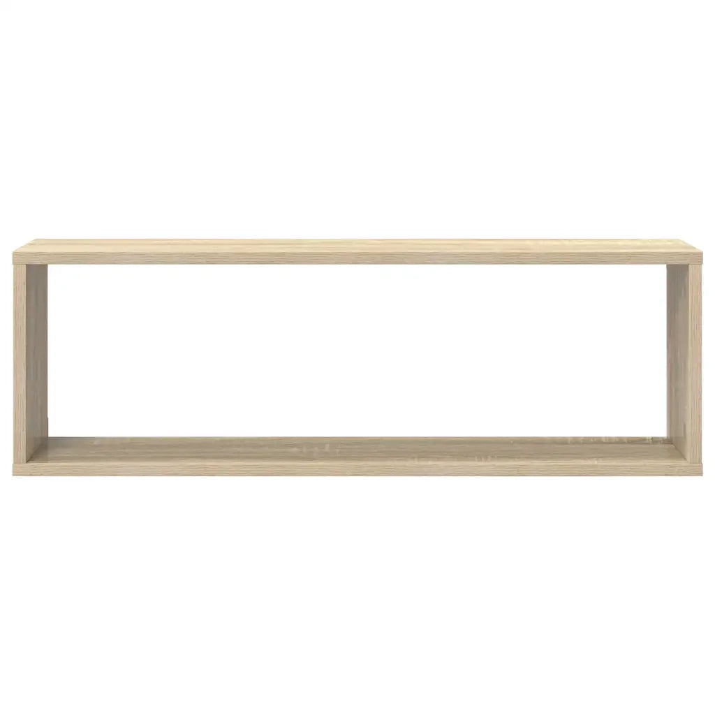 4 pz Mensole Parete | Mensola sospesa Cubo Rovere Sonoma 80x15x26,5cm Multistrato
