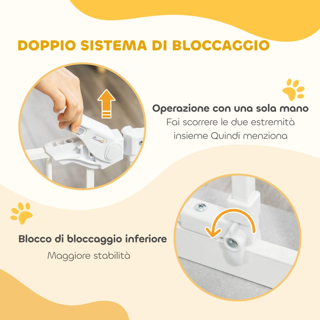 Cancelletto per Cani con Porta ¨C Minimal ¨C Bianco 74x91 cm