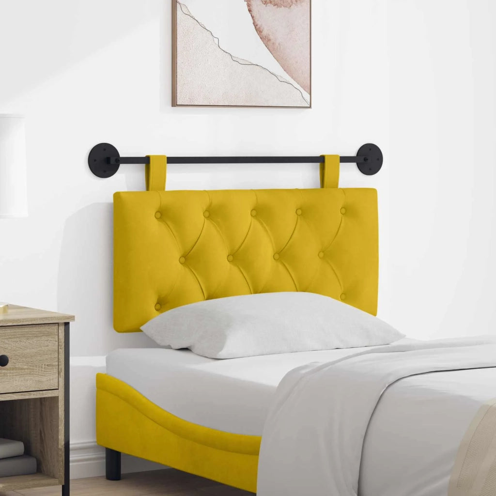 Testiera | Testata sospesa Con luce LED Giallo Velluto