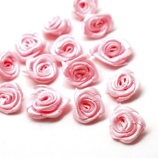 Fiori decorativi di satsuma - 100 pezzi - Capolli di rosa - Accessori DIY decorativi - Matrimonio/Festa - Realizzati a mano con poliestere