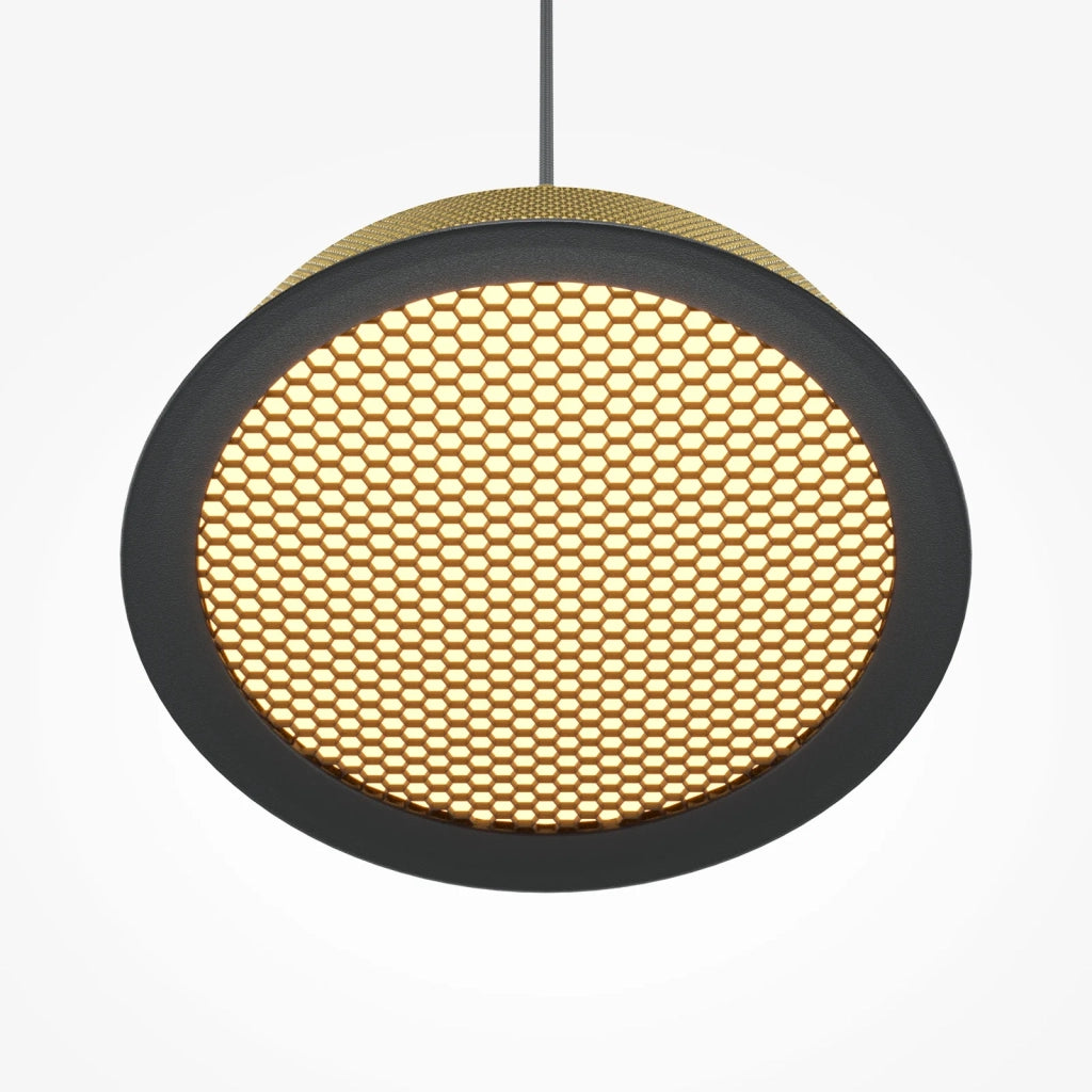 Maytoni Sospensione moderna El 1 luce LED integrato nero ottone metallo